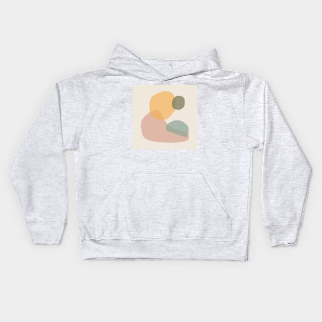 color theory line art Kids Hoodie by NJORDUR